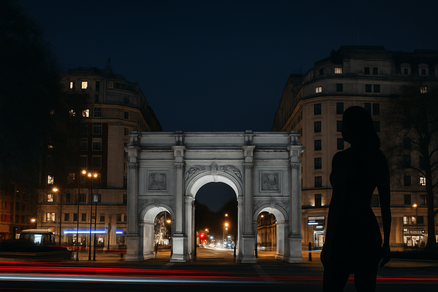 Marble Arch at dusk