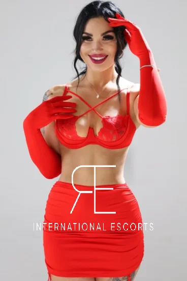 A very sexy woman in red 